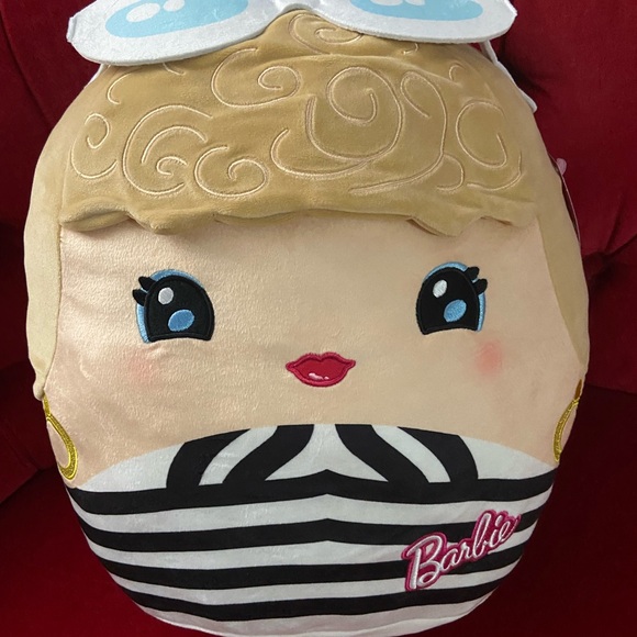 Barbie Other - Barbie Plush Pillow Doll in Blonde, Black, White and Pink Accents